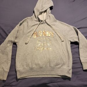 Old Navy Gray Hoodie with Metallic Front Design